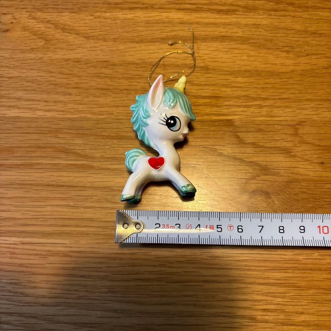 内藤ルネ ユニコーン 陶器 オーナメント 置物 昭和レトロ