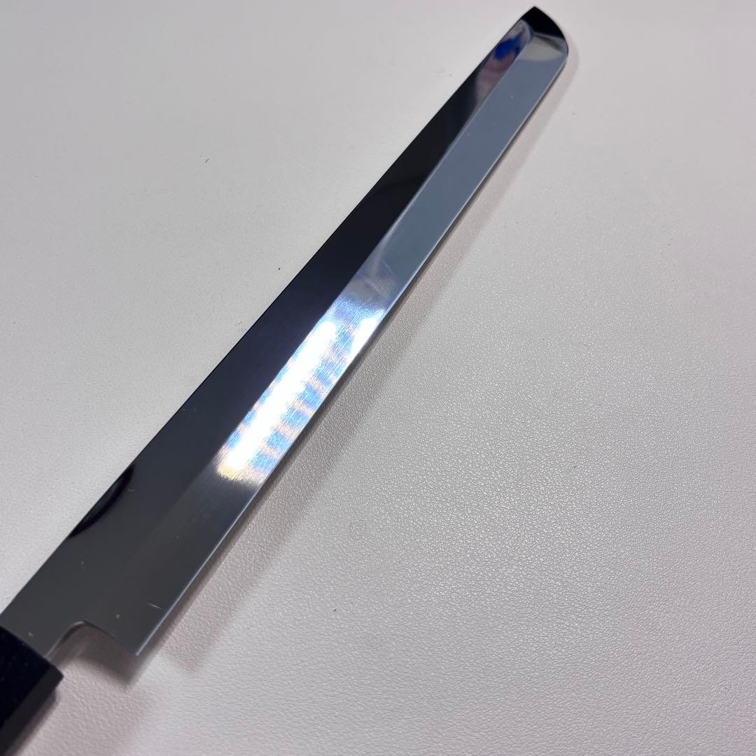 270mm 先丸柳刃包丁 鏡面　黒檀八角柄 刺身包丁 「全鋼︒