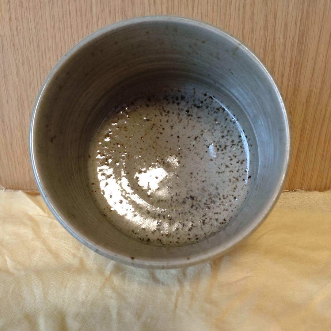 抹茶茶碗　黄瀬戸　胴紐　蕪線彫　加藤十右衛門造　共箱