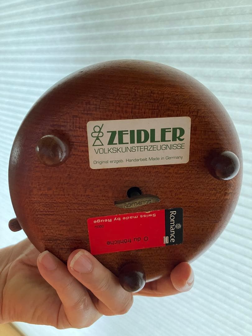 [希少] ドイツZeidler社　手作り木製オルゴール