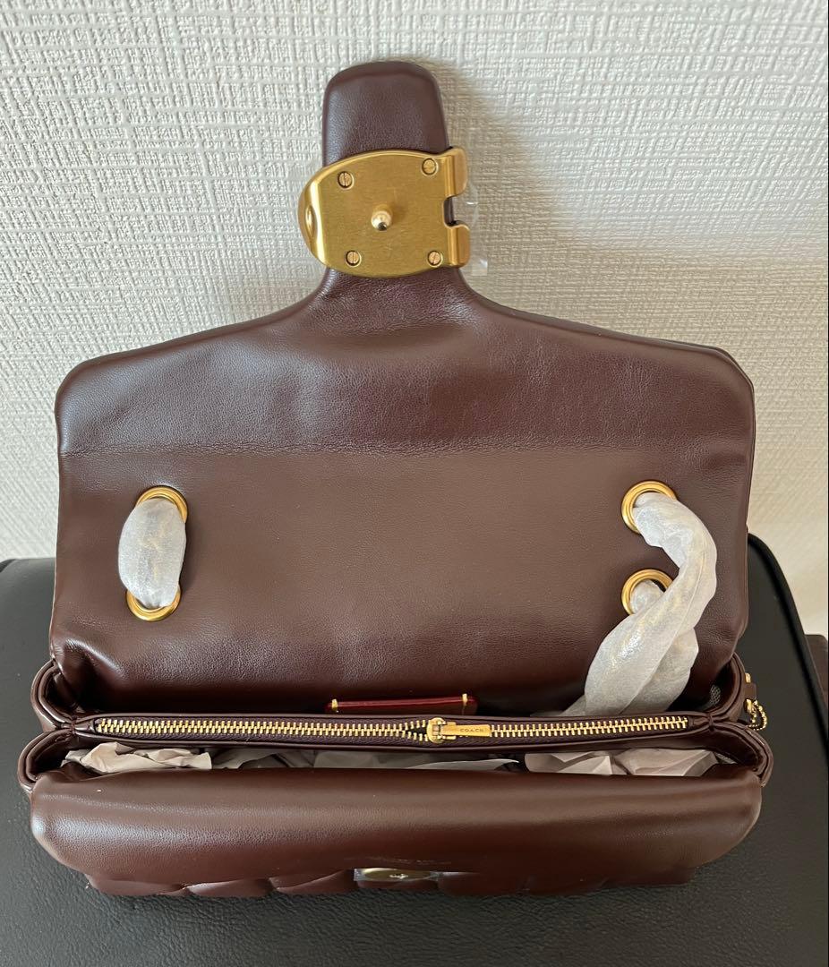 【新品】COACH タビー ショルダー バッグ 26キルティングメープルブラウン