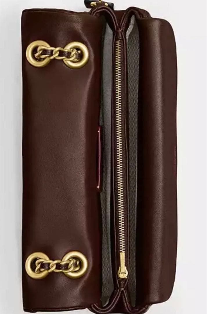 【新品】COACH タビー ショルダー バッグ 26キルティングメープルブラウン