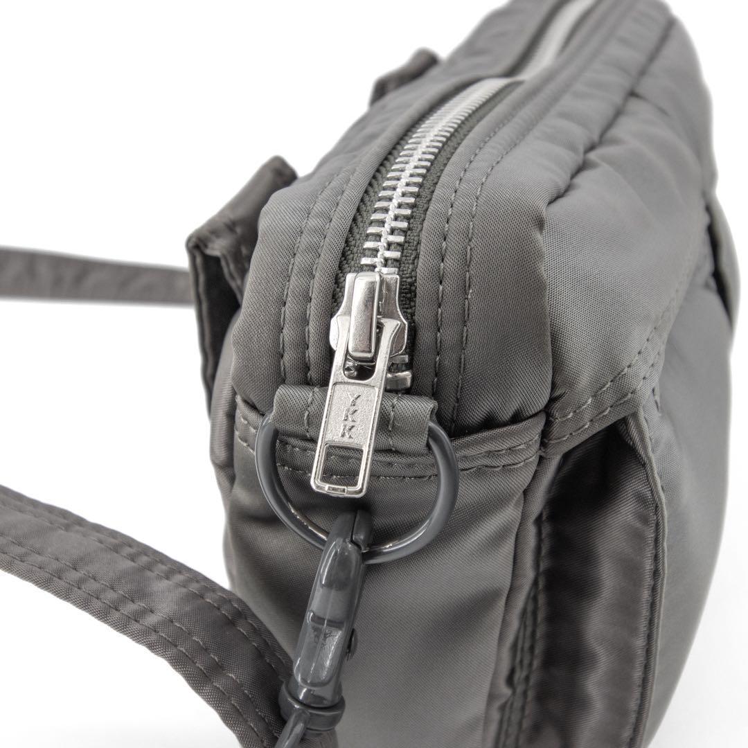 A015【未使用級】ポーター／タンカー　スリングバッグ　ショルダー　シルバー