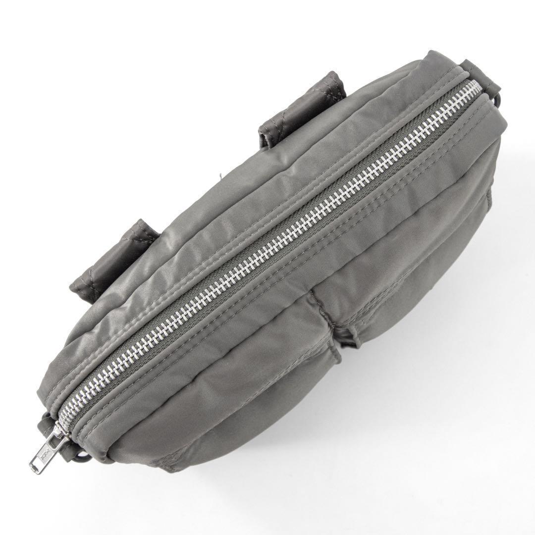 A015【未使用級】ポーター／タンカー　スリングバッグ　ショルダー　シルバー