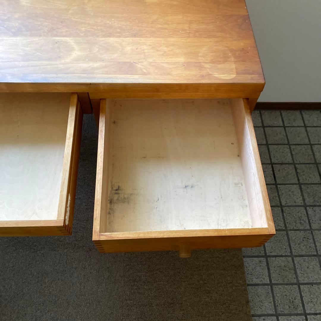 イクスス ikususu 片袖デスク アルダー材無垢 書斎デスク　机