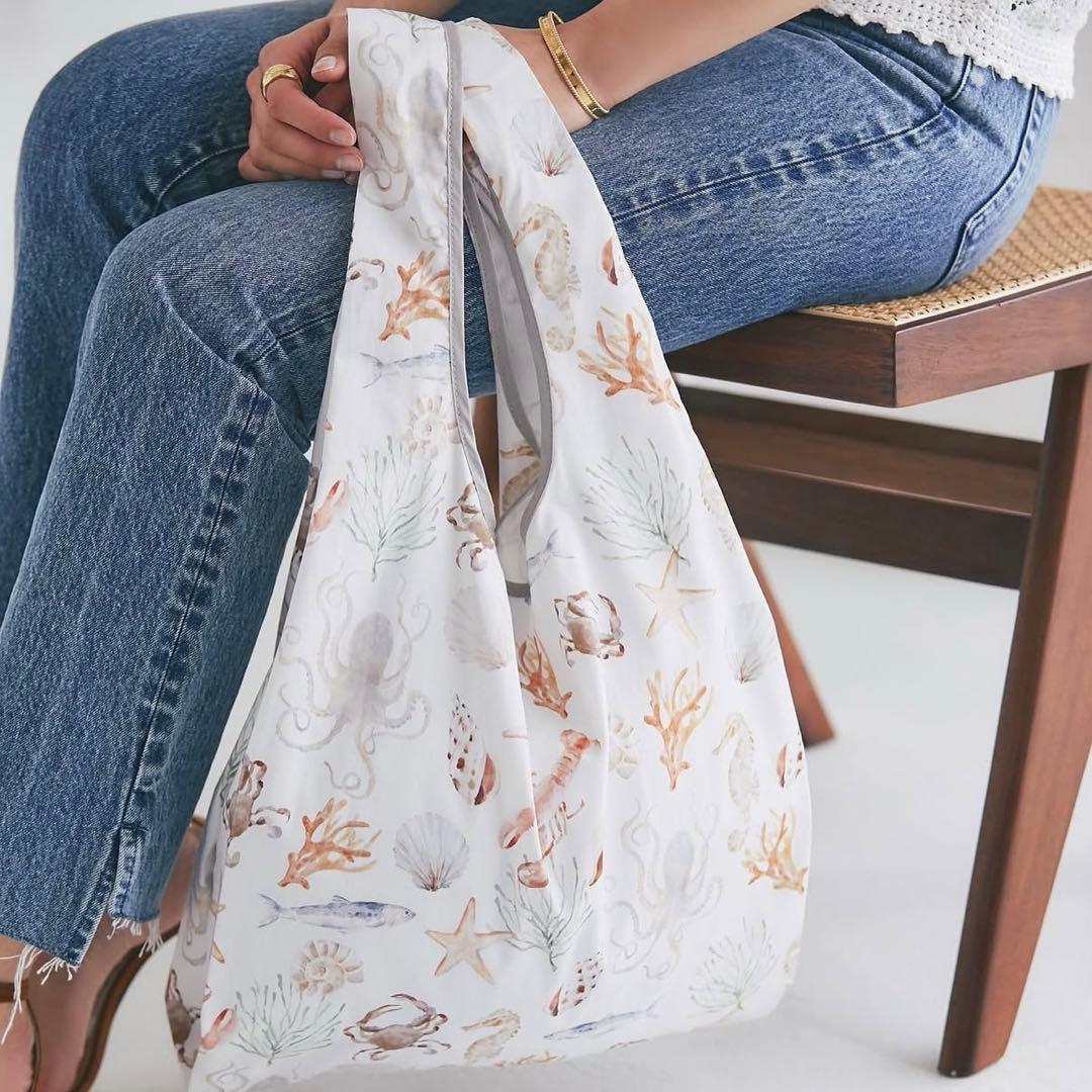 【新品未開封】seventenマリンプリントエコバッグ