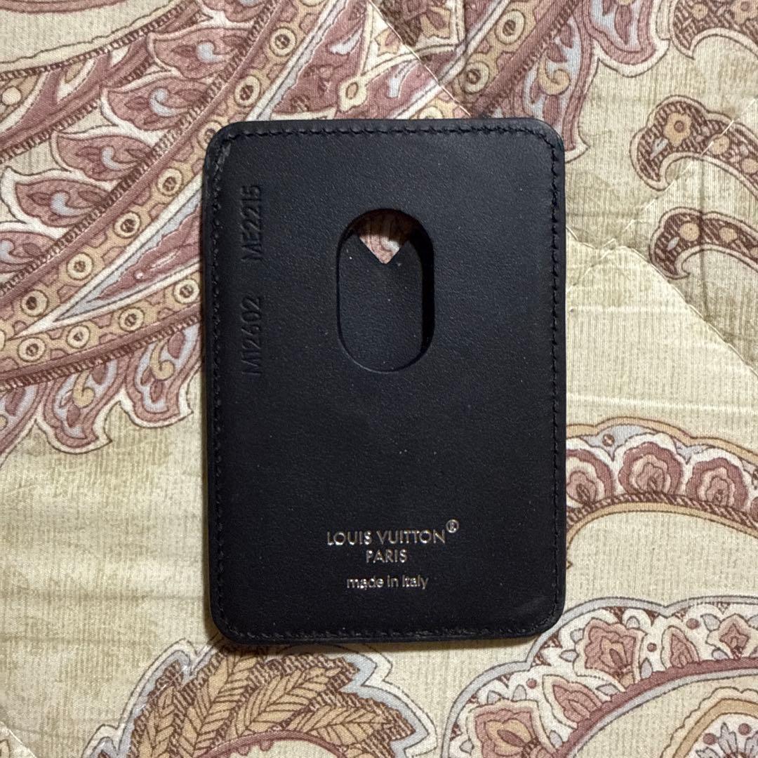 Louis Vuitton ブラック レザー カードケースub