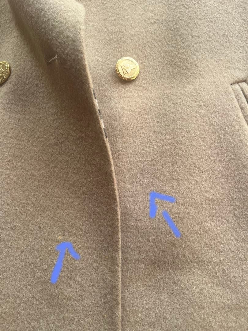 裕*様 超美品バーバリー カシミヤ混　金ボタン ノバチェック リバーコート15号