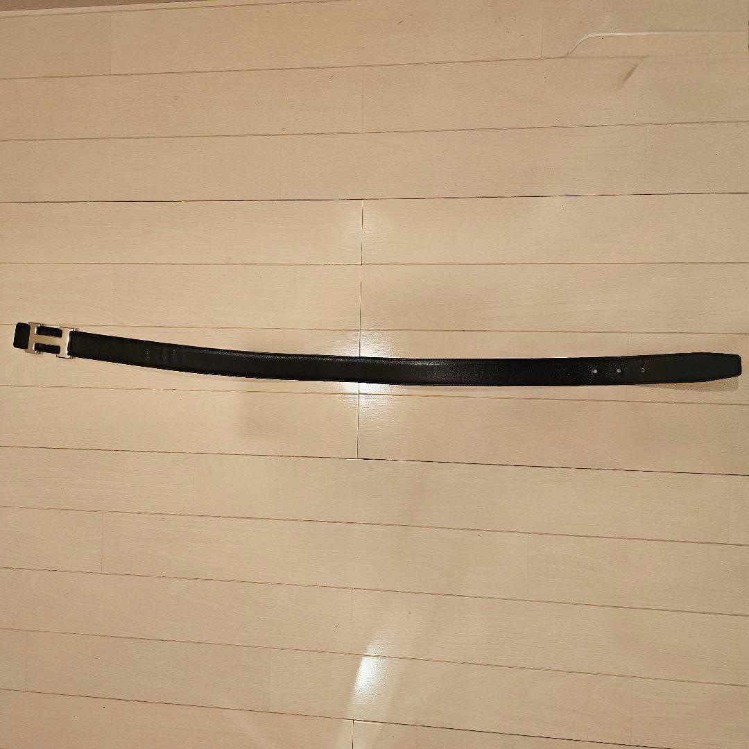 HERMES コンスタンス ベルト 70cm シルバーバックル 黒×キャメル