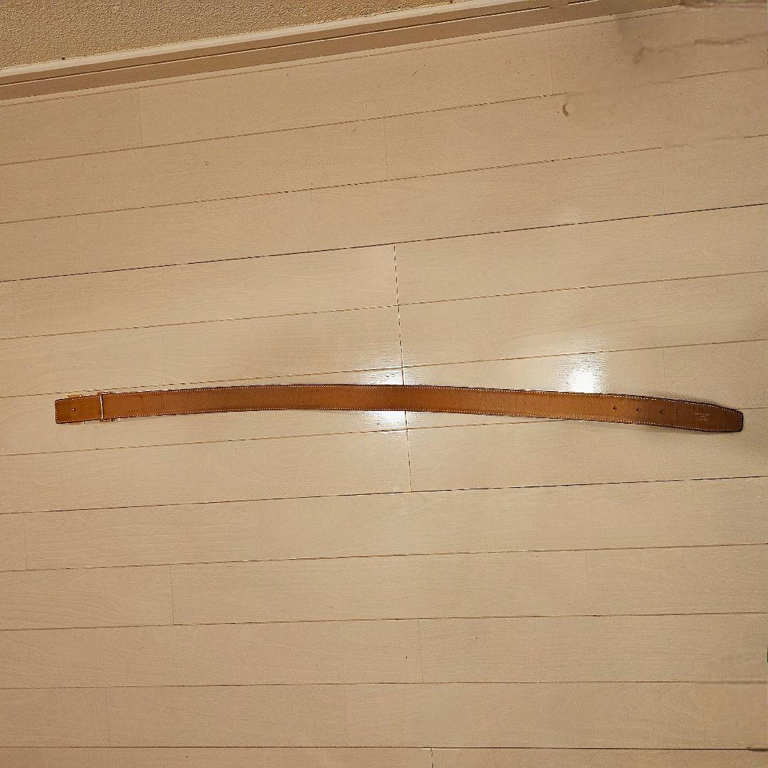 HERMES コンスタンス ベルト 70cm シルバーバックル 黒×キャメル