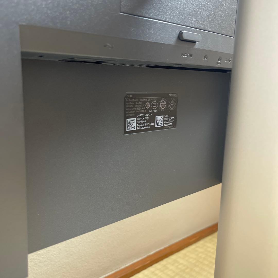Dell 32インチ4K USB-Cハブ モニター P3223QE 保証付　32