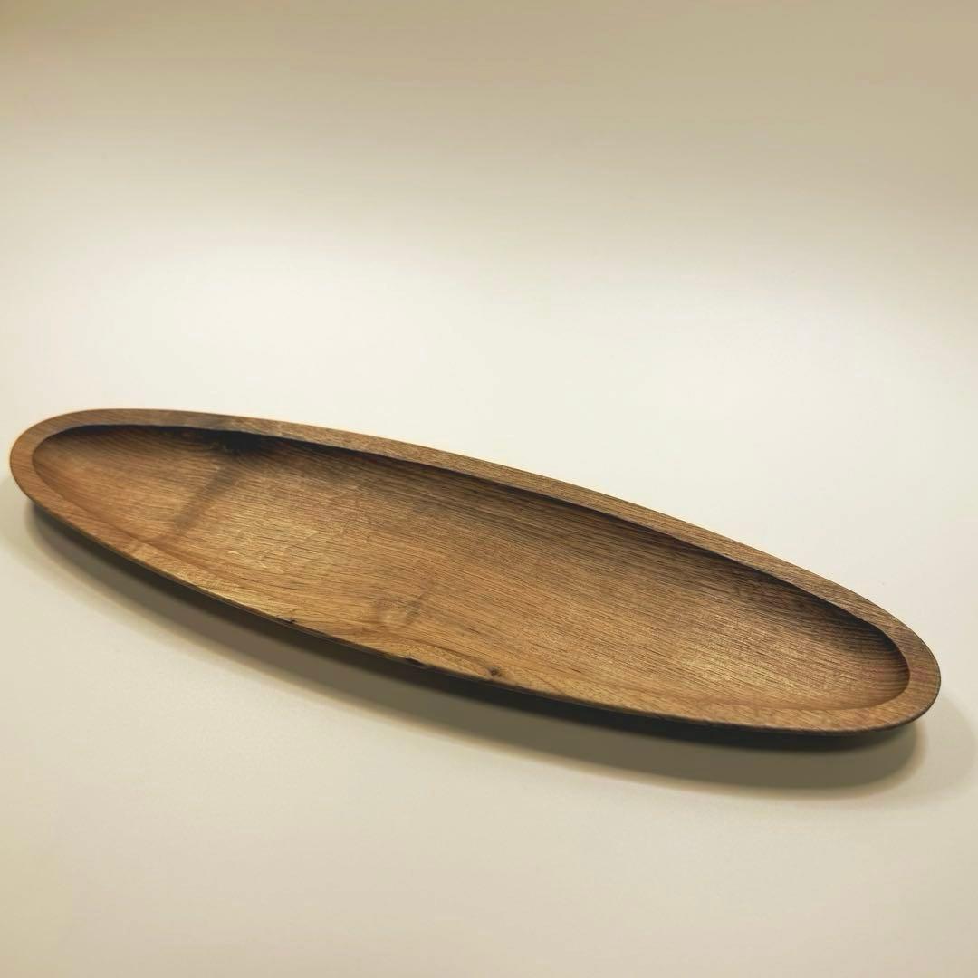 【ユタカ】木製プレート 舟形40cm& 木製ボウル 26cm