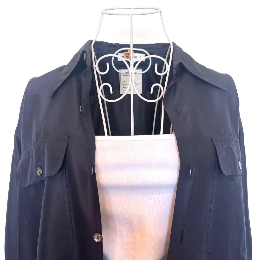 【MADISONBLUE】シルクハンプトンシャツ☆クリーニング済 清潔品