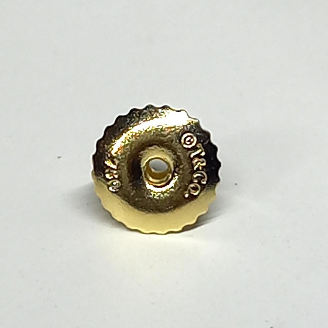 美品 ティファニー ネジ式 ピアス キャッチ 750 k18 YG バイザヤード