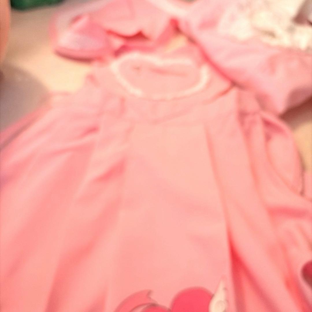 ロリータ　可愛すぎるハートエプロンドレスとブラウスのセット