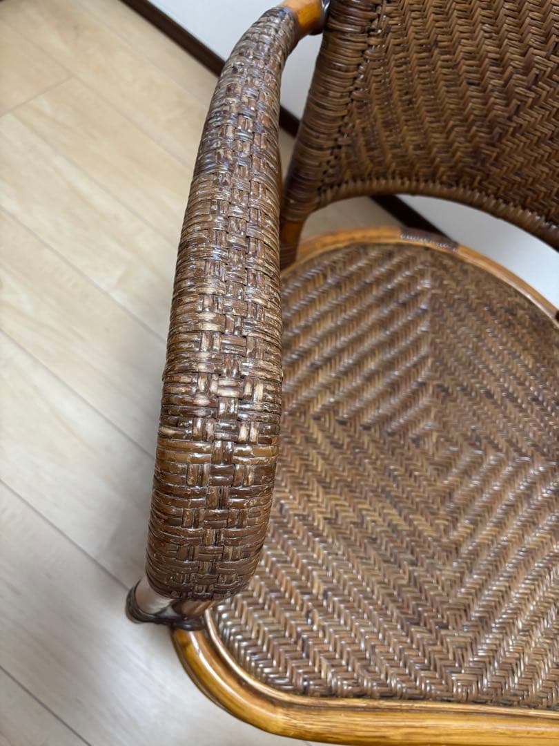 風間 KAZAMA アームチェア 回転椅子 籐家具 ラタン家具