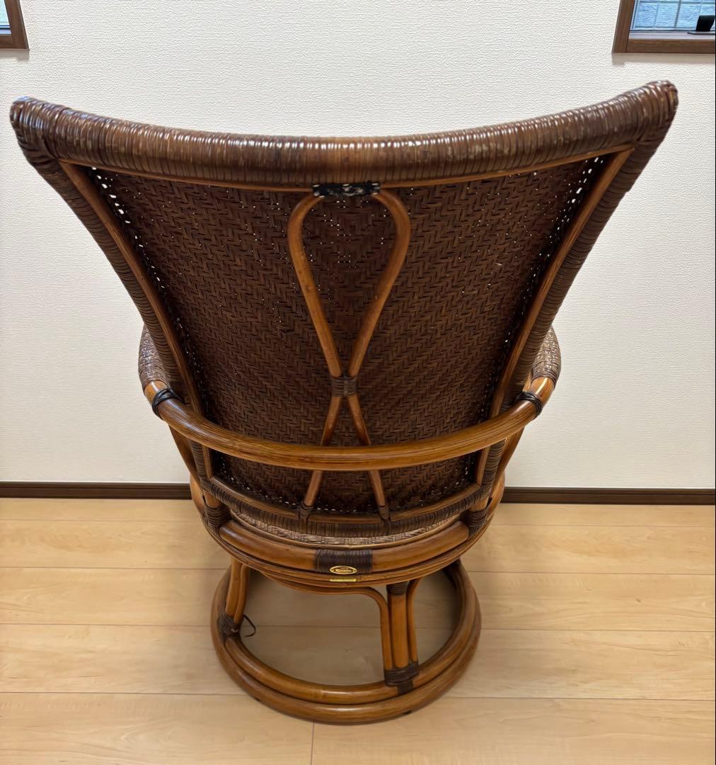 風間 KAZAMA アームチェア 回転椅子 籐家具 ラタン家具