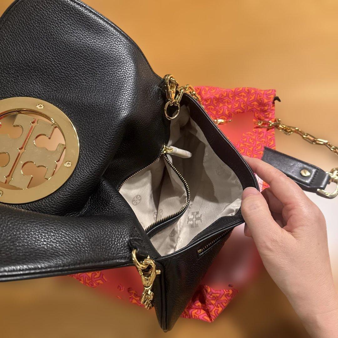 Tory Burch ブラックレザーショルダーバッグ