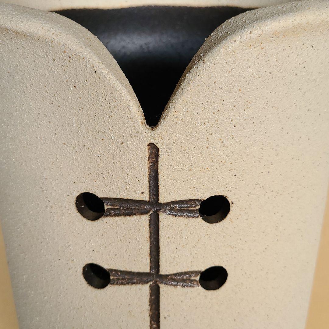 信楽焼傘立て ベージュカット 高さ４７cm