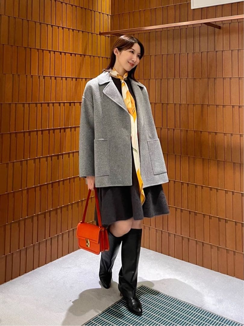 トゥモローランド ボールジィ プレミアムウール オープンカラーショートコート