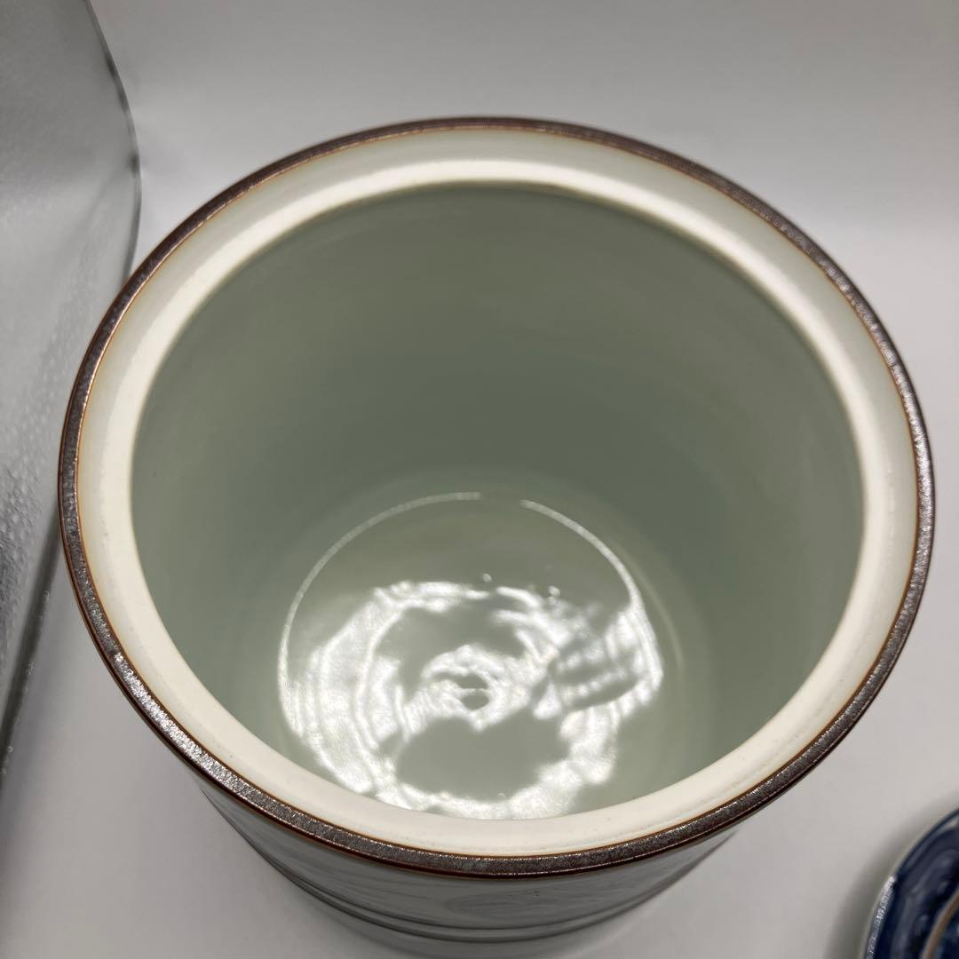 水指　清閑寺窯　杉田祥平造　祥瑞四君子　丸紋　　茶道具