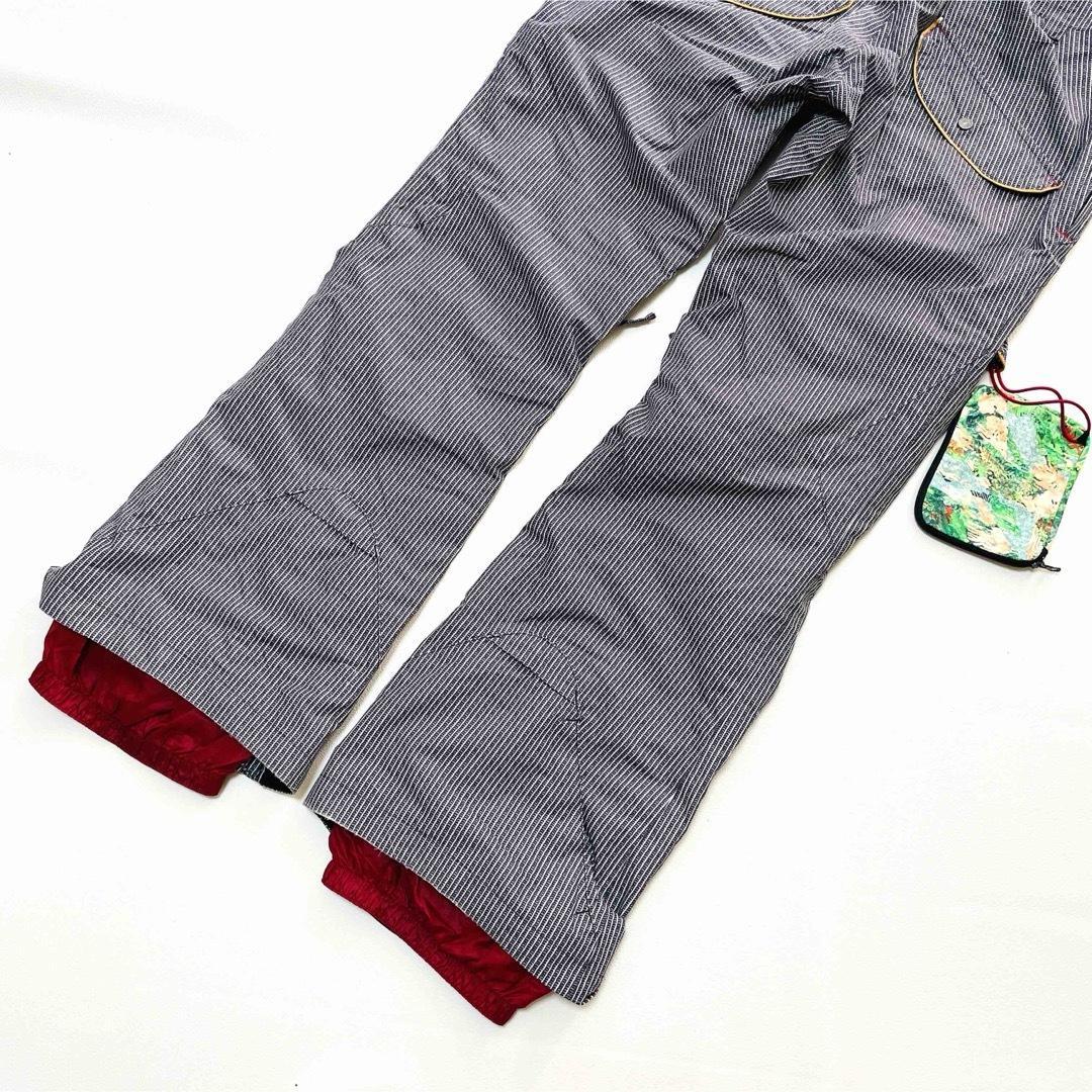 6665 バートン　ビブパンツ　ストライプ　ヒッコリー　ポーチ付き