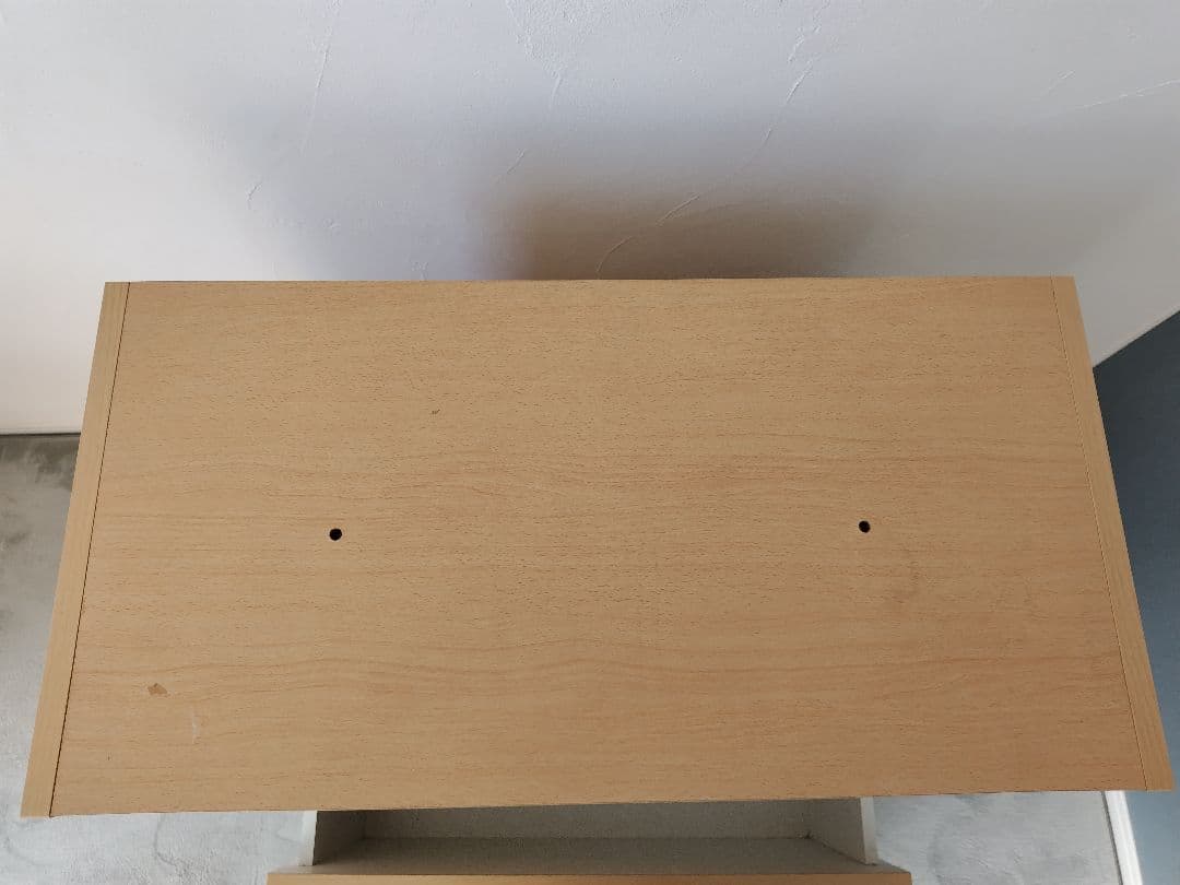 ベルメゾン　木製オープンシェルフ　棚板・引き出し付き