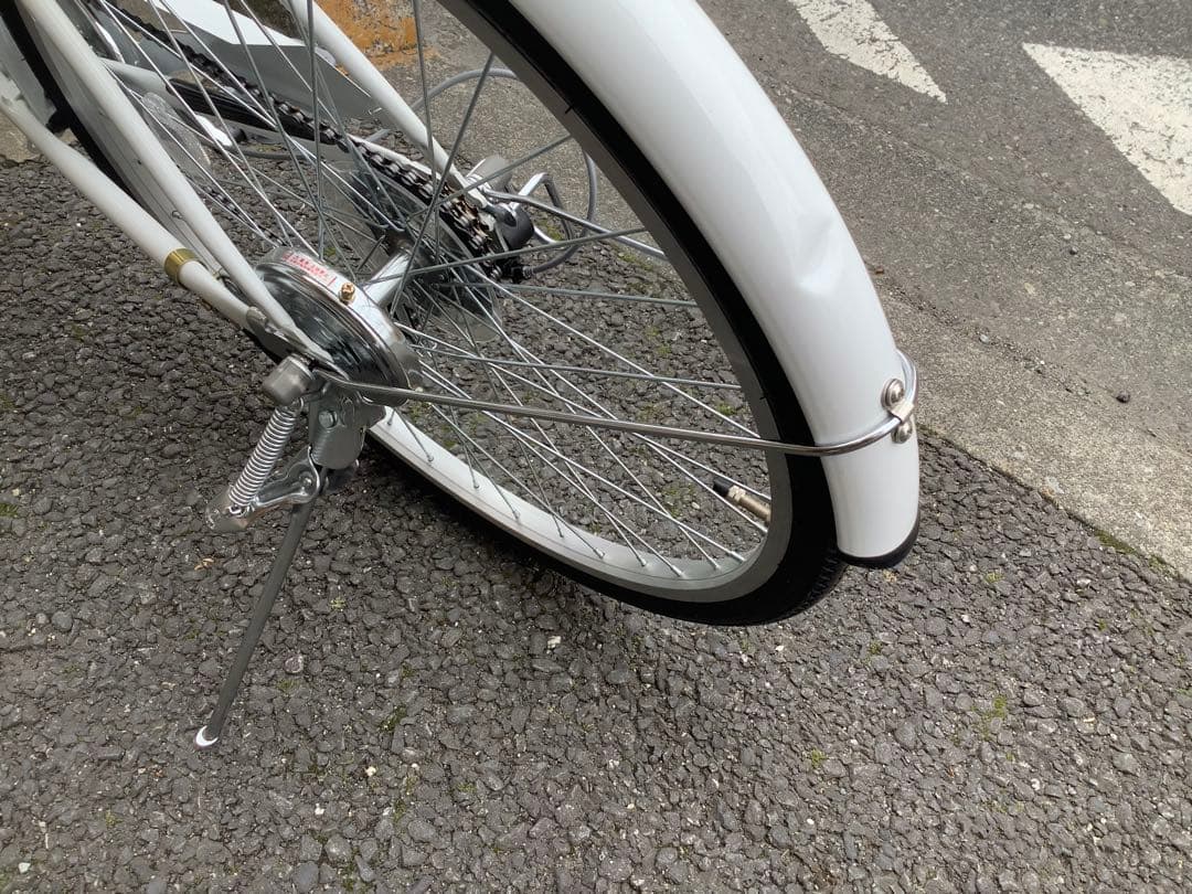 ganpu33 クラシカルジュニア　24インチ　6段変速ホワイト/※104