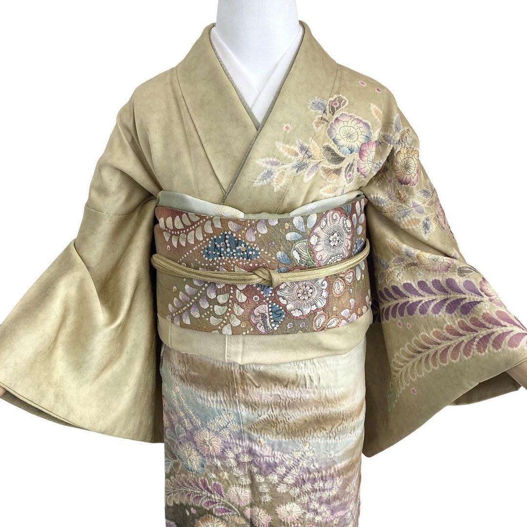 ★ゆうけい★辻ヶ花 訪問着 正絹 着物 4点 フルセット 入学式 卒業式