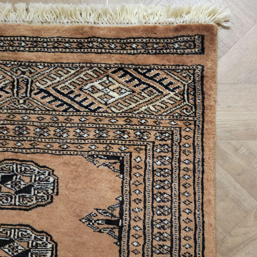 90X65cmパキスタン手織りマット(690)ギャッベ・ペルシャ・玄関・じゅうた