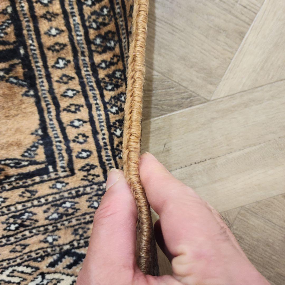 90X65cmパキスタン手織りマット(690)ギャッベ・ペルシャ・玄関・じゅうた