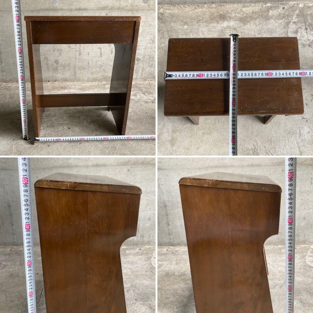 古いスツール チェア 椅子 ピアノ ミシン 台 木製 家具 レトロ ヴィンテージ