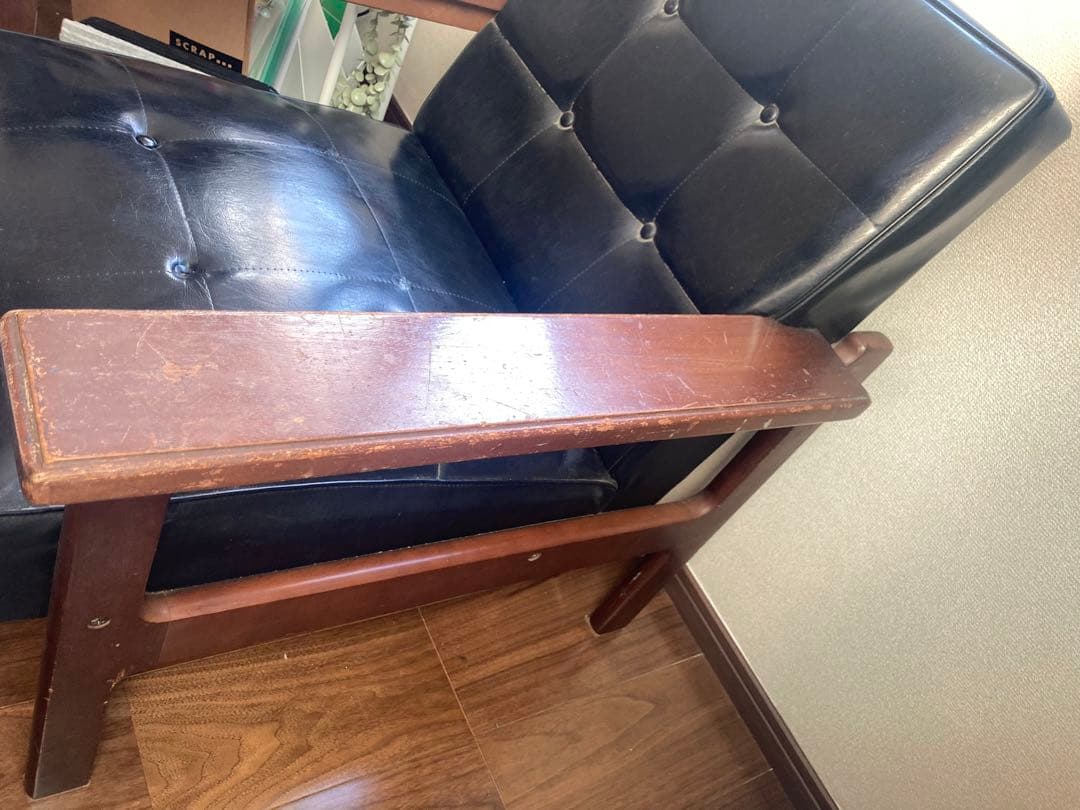 オールドカリモク　ソファ　1シーター　検索用Kチェア