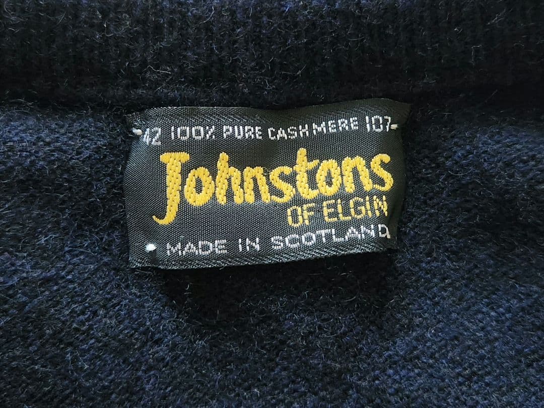 トップス 80s Johnstons of ELGIN Pure Cashmere 42