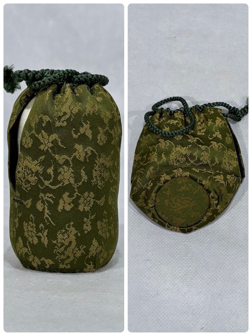 加藤弥右衛門作　黒織部茶入　美品　共箱　茶道具　送料込