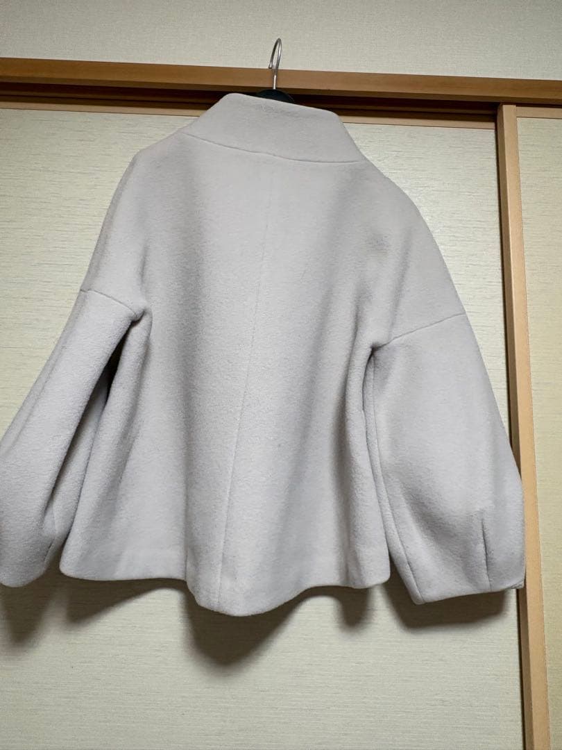 美品 アルアバイル バルーンスリーブ　スタンドカラーショートコート