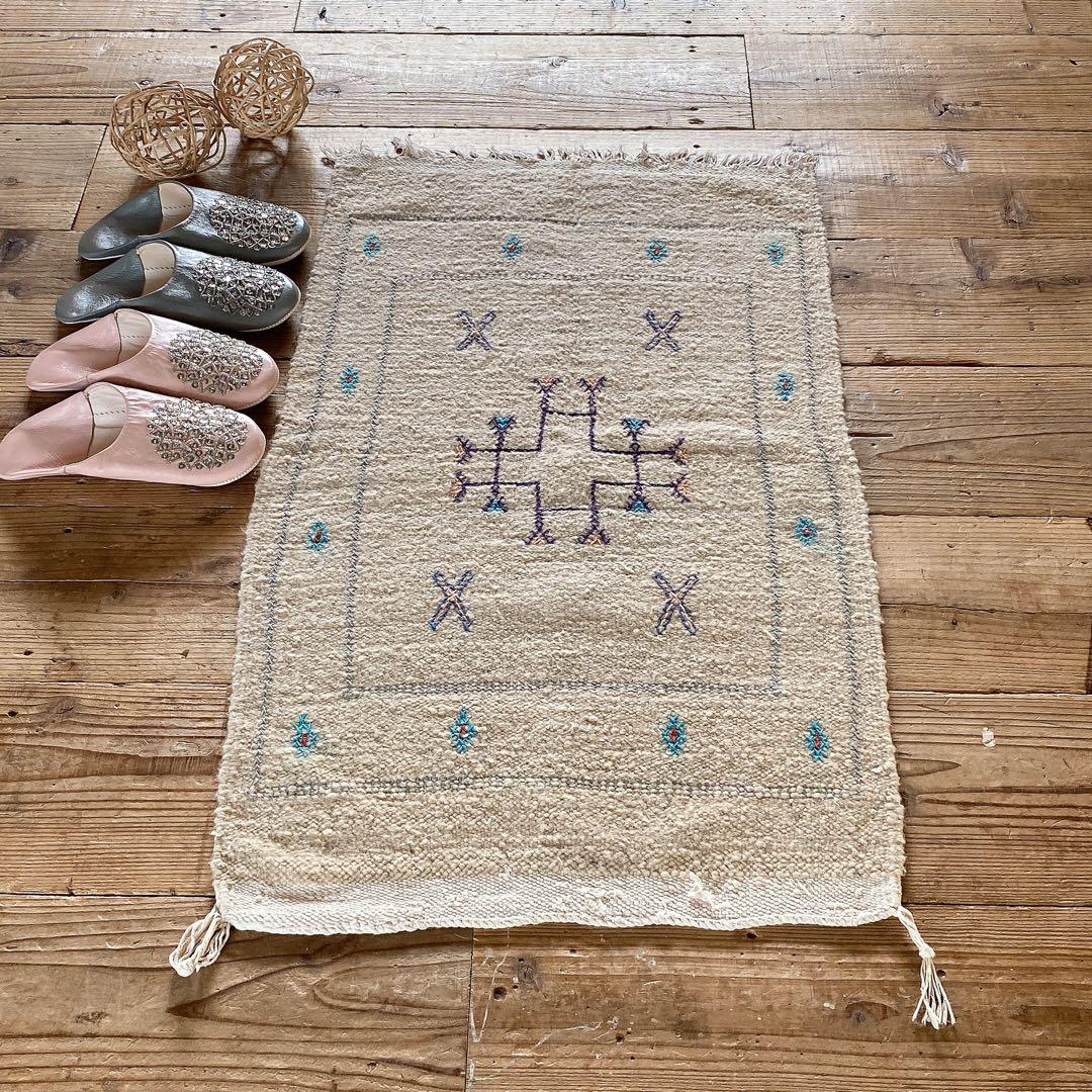 モロッコ ウール キリム ラグ 約54〜57×95cm