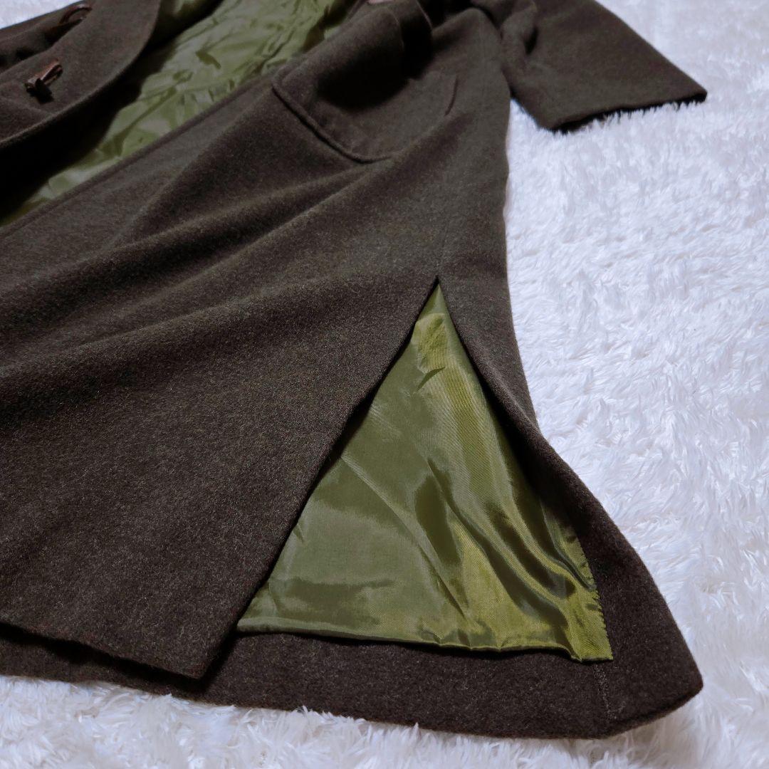 【キース】 ダッフルコート ロングコート ウールコートフード付き カーキ 深緑