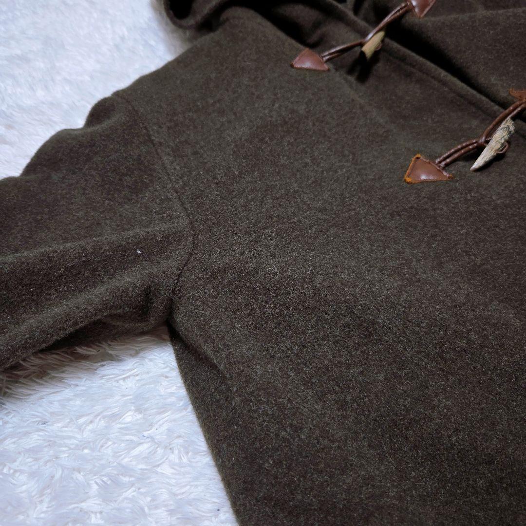 【キース】 ダッフルコート ロングコート ウールコートフード付き カーキ 深緑