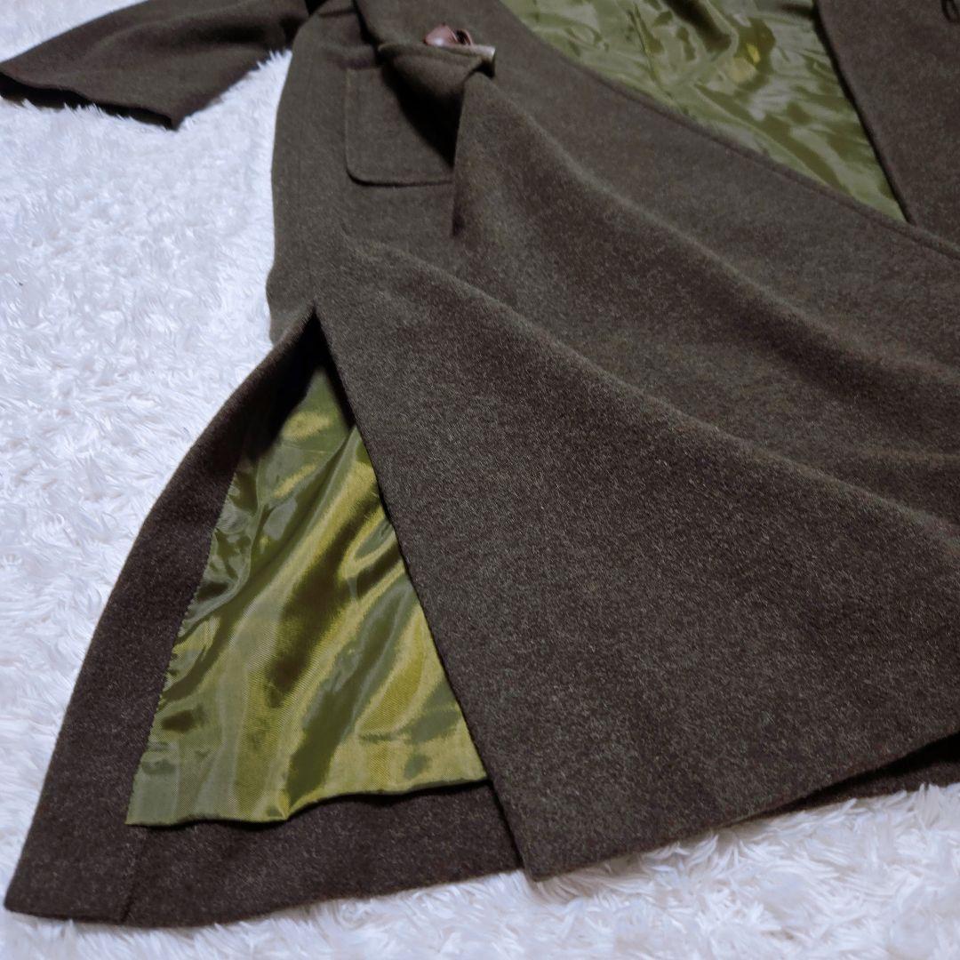 【キース】 ダッフルコート ロングコート ウールコートフード付き カーキ 深緑