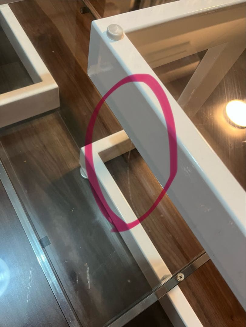 IDC大塚家具 アルテジャパン ガラス センター テーブル ホワイトYG-63