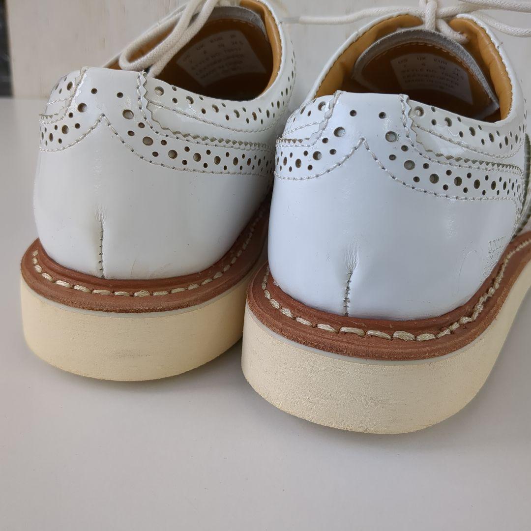 ラッキーホース*ホワイトレザー ウィングチップシューズ