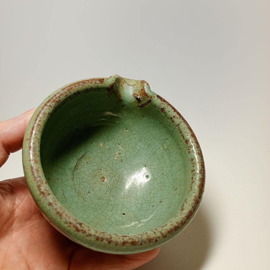 古唐津　緑釉片口