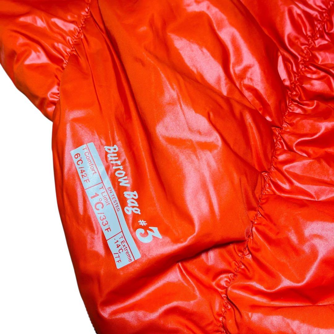 【美品】mont-bell バロウバッグ #3 寝袋 オレンジ モンベル