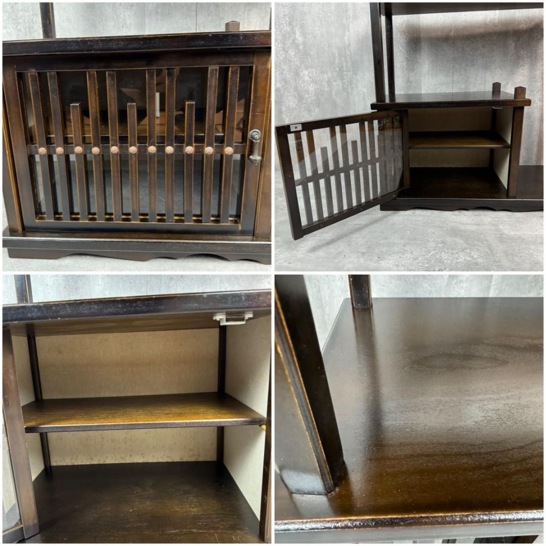 茶箪笥 違い棚 昭和レトロ 木工家具 インテリア 和室 茶室