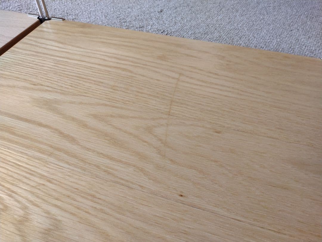 【美品】MUJI無印良品 ステンレスユニットシェルフ小56cmオーク材4段連結