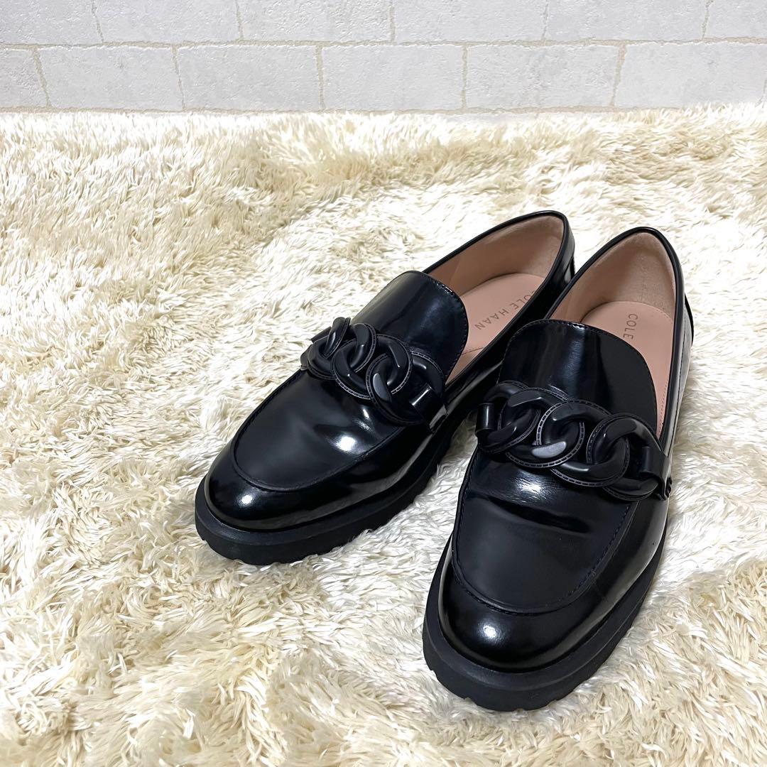 コールハーン　COLE HAAN ジュネーブチェーンローファー　黒　25cm