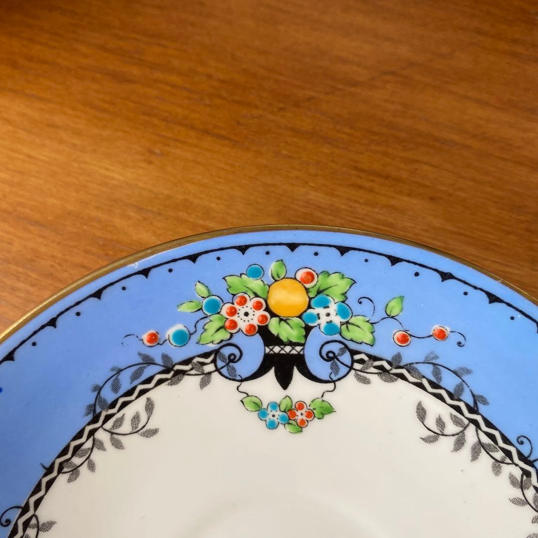 クラウンスタッフォードシャー カップ　ソーサー　プレート　エナメルが可愛いトリオ