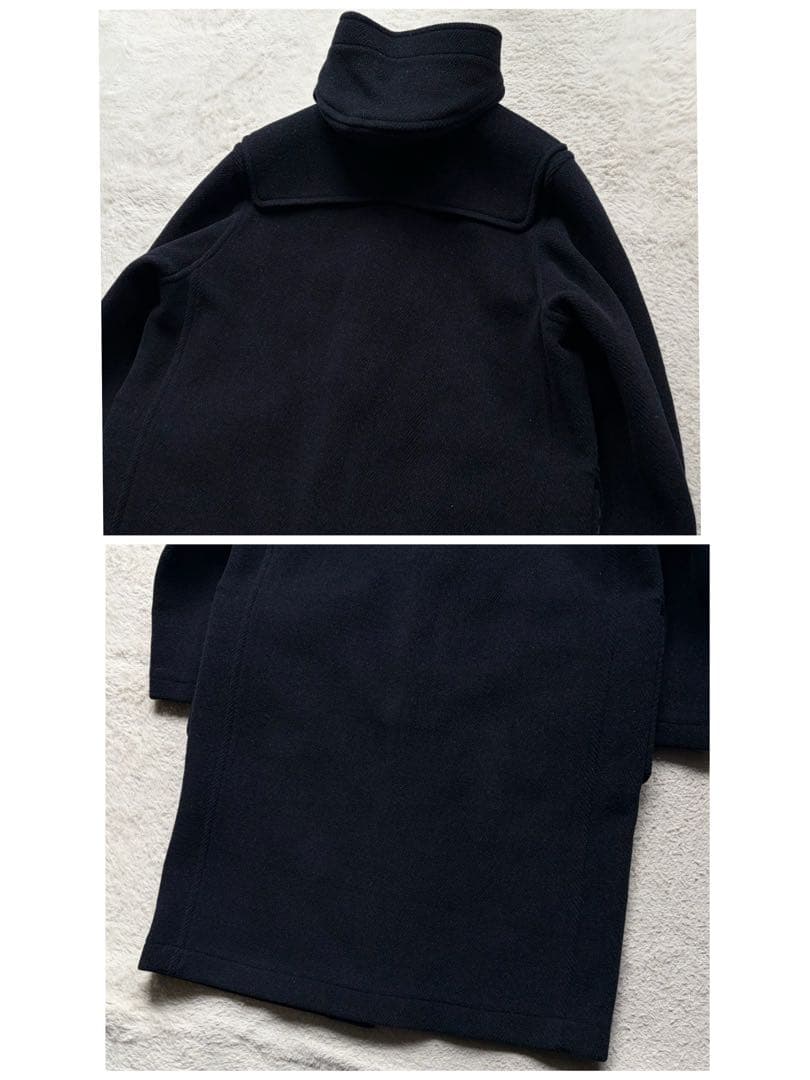 【極美品】バーバリーズ ダッフルコート ヘリンボーン 裏地チェック ネイビー M