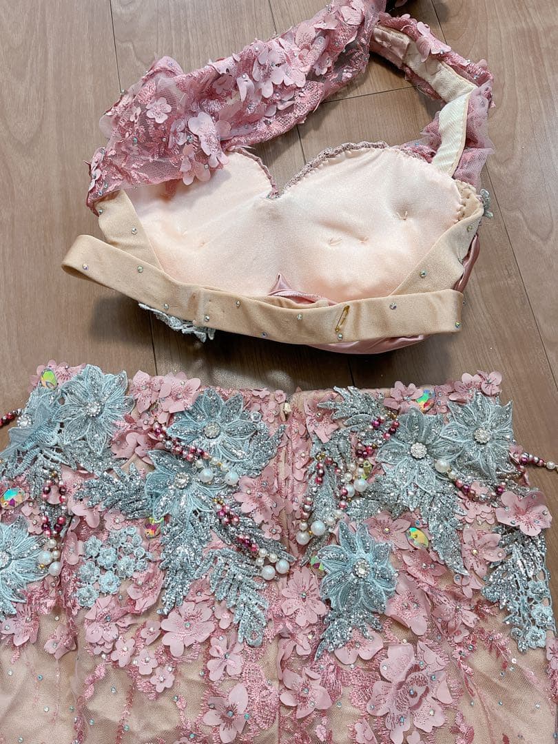 ベリーダンス衣装　オリジナル　パープルピンク